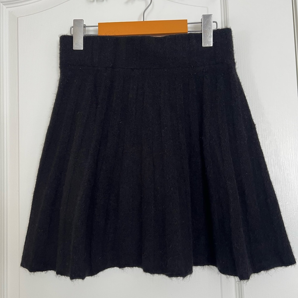 Knit Wool blend Black Women's Skirt